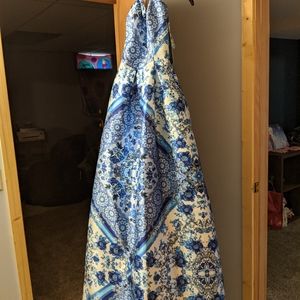 Blue floral formal dress - size 13